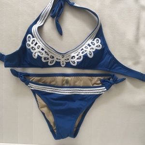 Victoria’s Secret Blue and White Bikini XS
